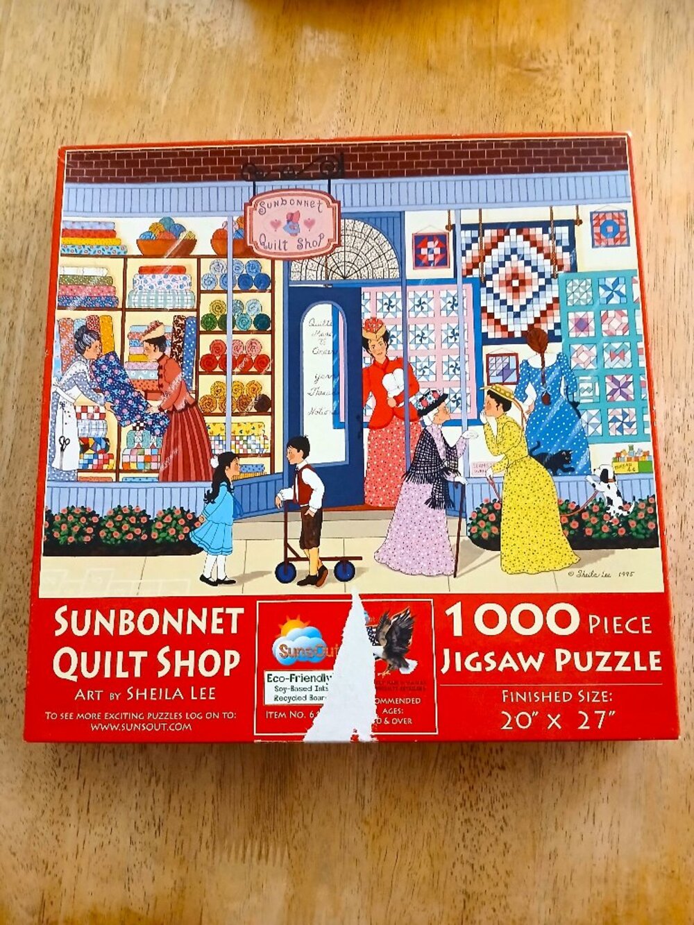 Sunsout "Sunbonnet Quilt Shop" Jigsaw Puzzle, 1000 Pieces